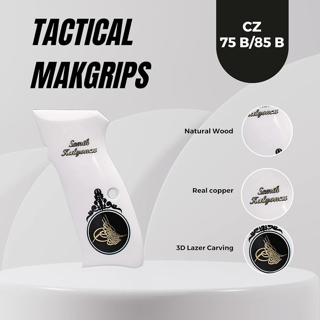 CZ75b Gun Grips, Gun Grips, Handcraftedm Gold Metal