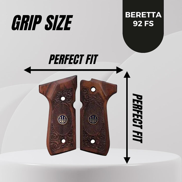 Beretta 92FS Gold Metal Grips
