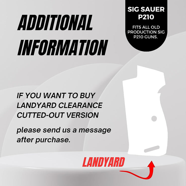 SIG P210 Landyard Wood Gold Metal Grips