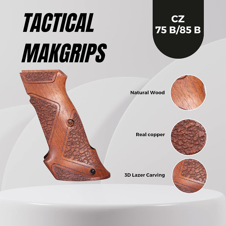 CZ 75b Wooden Grips Colored Private Professional Target Grips