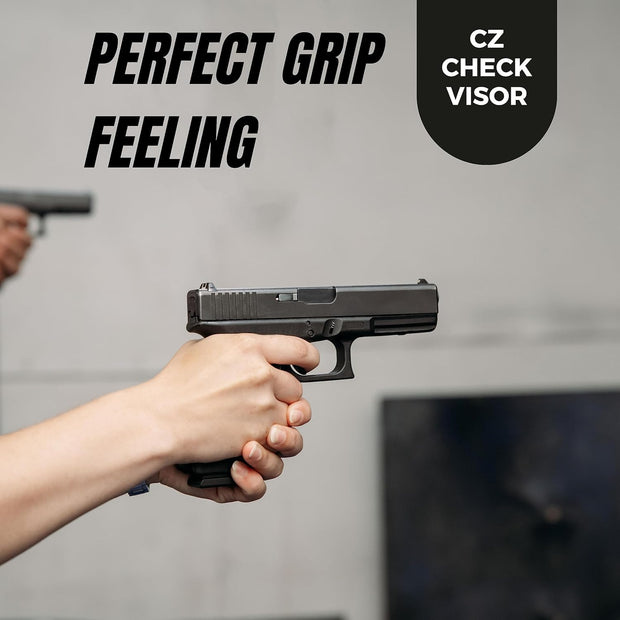 CZ Check Visor Grips Gun Gold Metal Grips
