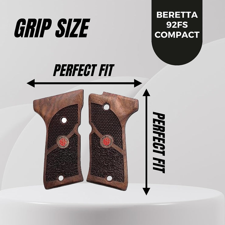 Beretta 92FS Compact Gold Metal Grips