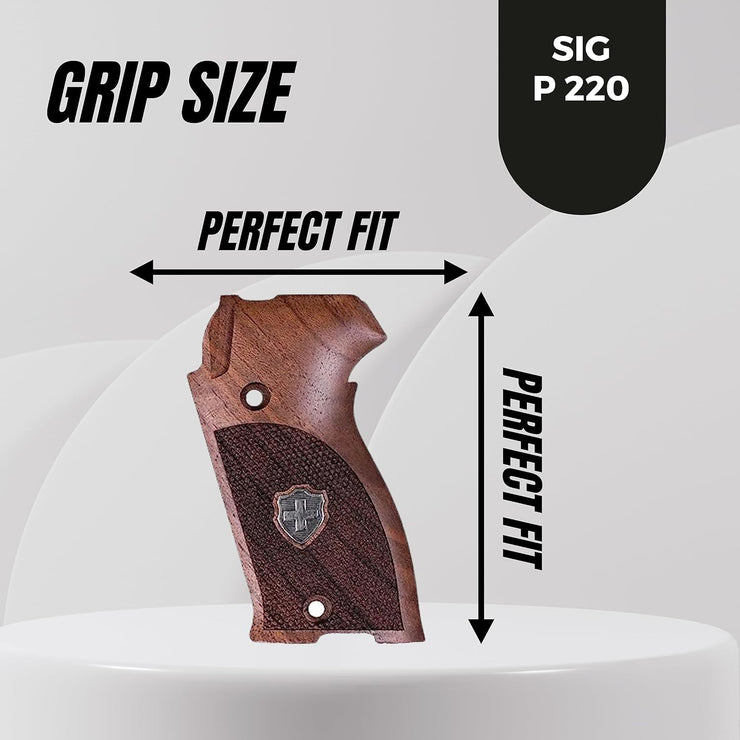 Sig P220 Silver Metal Grips ( Heel Mag Release )