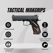 Cz Shadow 2 Grips, Premium Gun  Silver Metal Grips