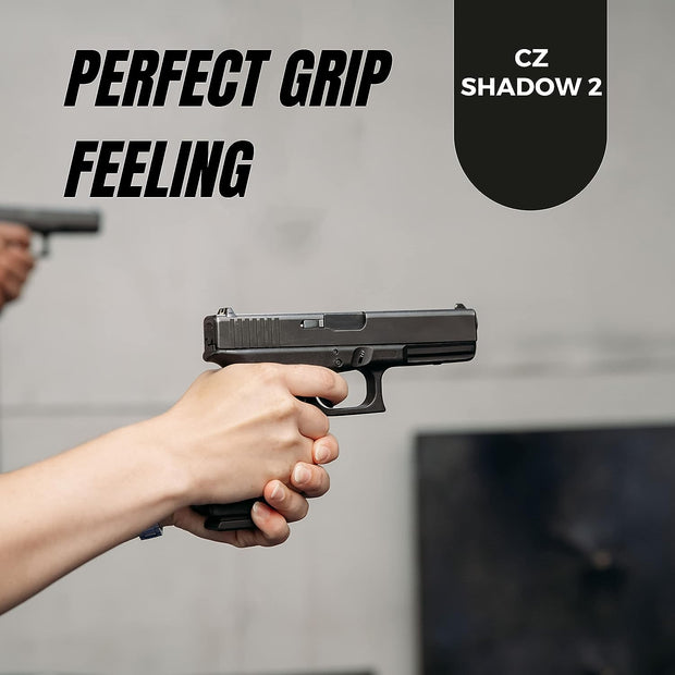 CZ Shadow 2 Grips, Premium Gun  Silver Metal Grips