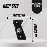 Beretta 92F 92 F 92FS 92 FS 92A1 92 A1 96 98 M9 M9A1 And Girsan Regard MC Silver Metal Grips