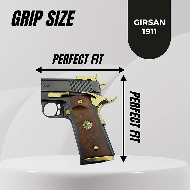 Girsan 16 1911 Gold Metal Gun Grips