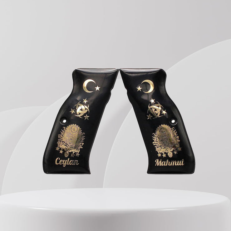 SAR Arms B6 Hawk Grips, Sar Arms Mega Pistol Gold Metal Grips