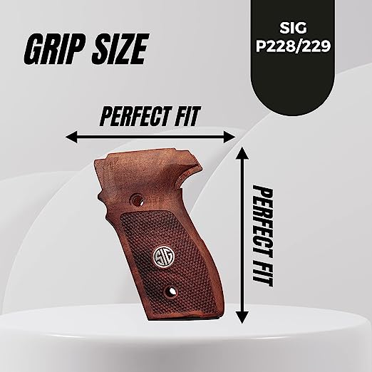 Sig Sauer P228 - P229 and M11-A1 Silver Metal Grips(P229 (DA/SA) (Doesn`t fit P229 Legion SAO))