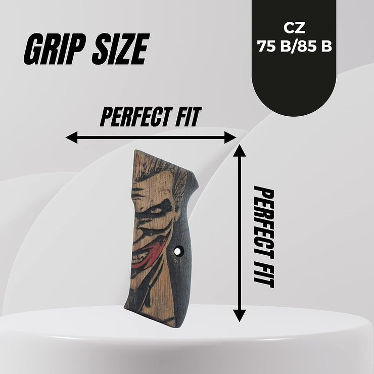 CZ 75b Grips, 75b Wood Grips, Joker Face Theme