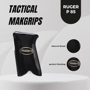 Ruger P85 Gun Grips, Acrylic Gun Gold Metal Grips