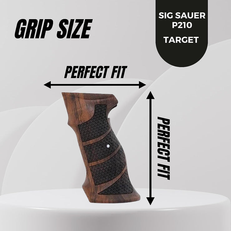 Sig P210 Wood Target Grips Textured Walnut Wood Gungrip Handcrafted