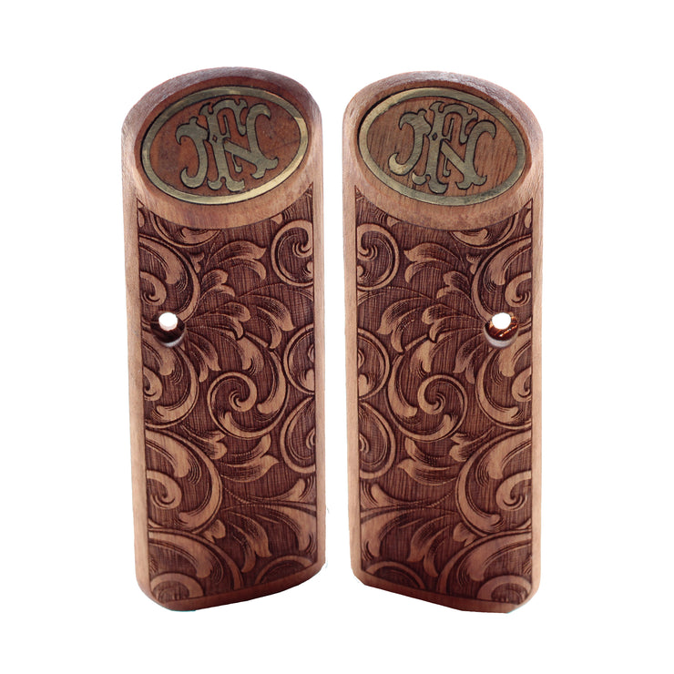 Browning FN 1922 Short Gold Logo Walnut Wood Gun Grips