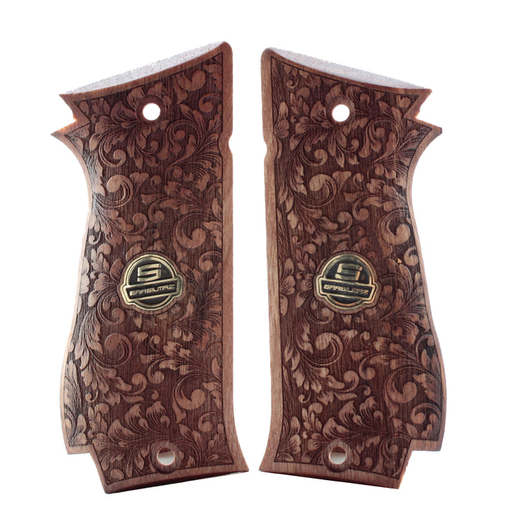 Sar Arms K245 end K245 Compackt Gold Logo Walnut Wood Grips