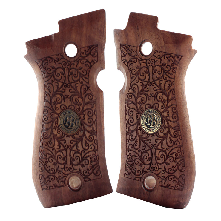 Beretta Mod 81 Gold Logo Wood Grips