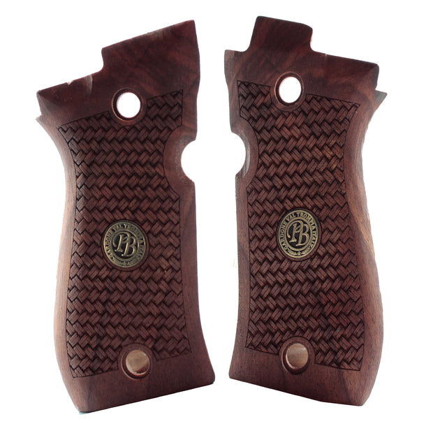 Beretta Mod 81 Gold Logo Wood Grips