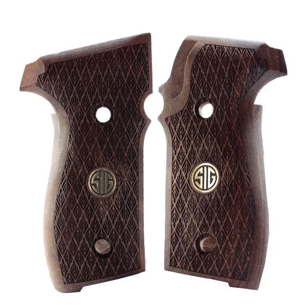 Poignées Pistolet Sig Sauer P228 / P229 / M11-A1 Noyer Brun - RDW Neuves
