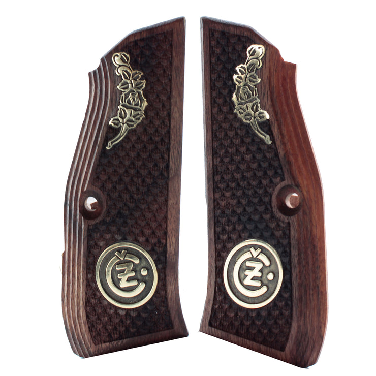 CZ Shadow 2 Grips, Gold Logo Premium Gun Grips