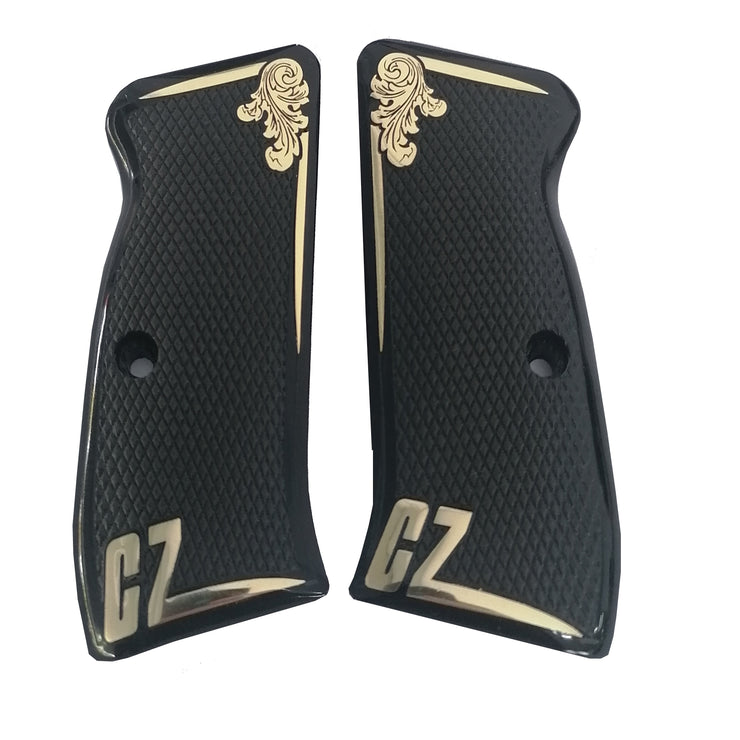 Cz 75B SP01 Acrylic Colored Gun Gold Metal Grips