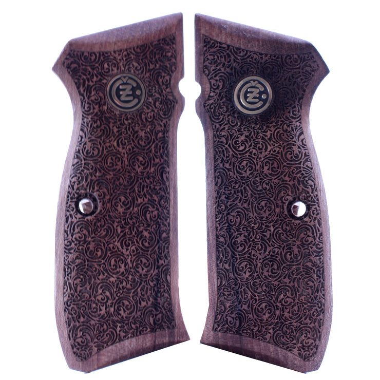 Cz 75 75B 85 85B  Gold Metal Wood Grips