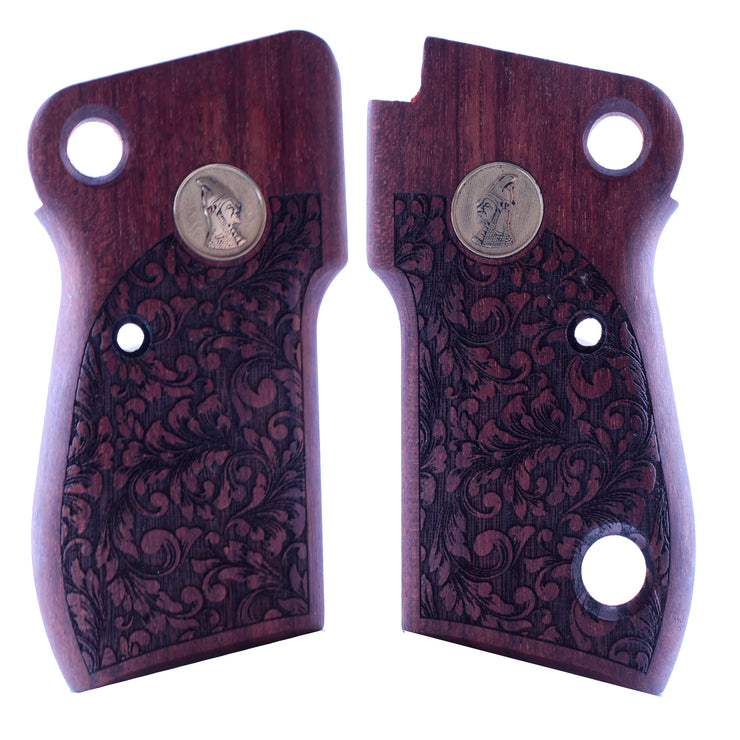 Beretta Mod 1951 Wood Grips With Gold Medallion (Tariq, Maadi Helwan)