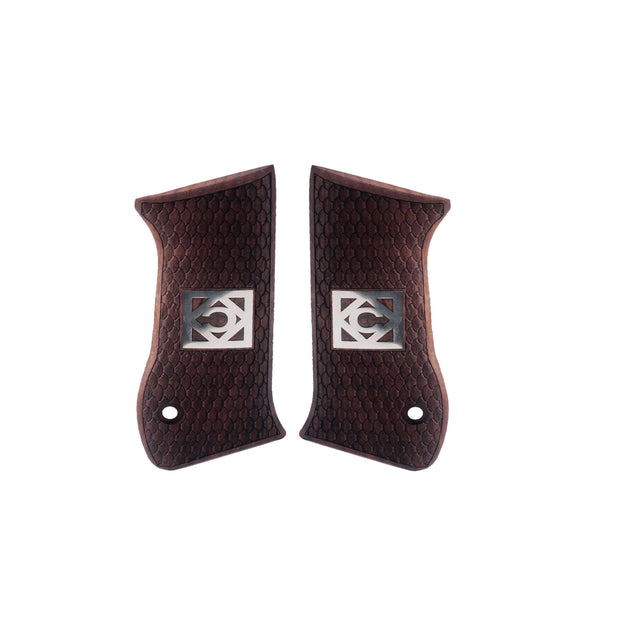 Jericho 941 Compact Silver Metal Gun Grips