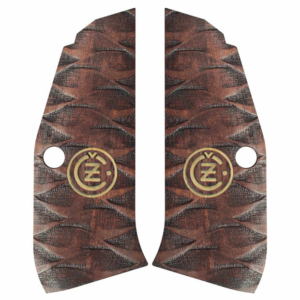 CZ Shadow 2 Compact Gold Metal Wood Grips (Does not fit Shadow 2 Model)