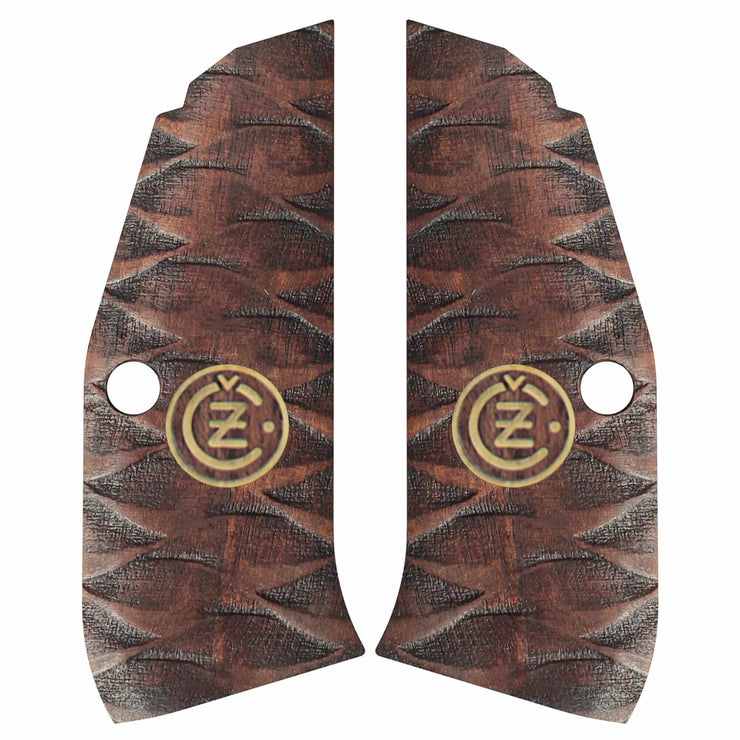 CZ Shadow 2 Compact Gold Metal Wood Grips (Does not fit Shadow 2 Model)