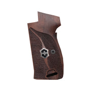 SIG P210 Orthopedic Wood Silver Metal Grips