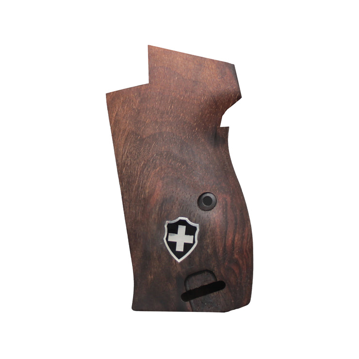 SIG P210 Orthopedic Wood Silver Metal Grips