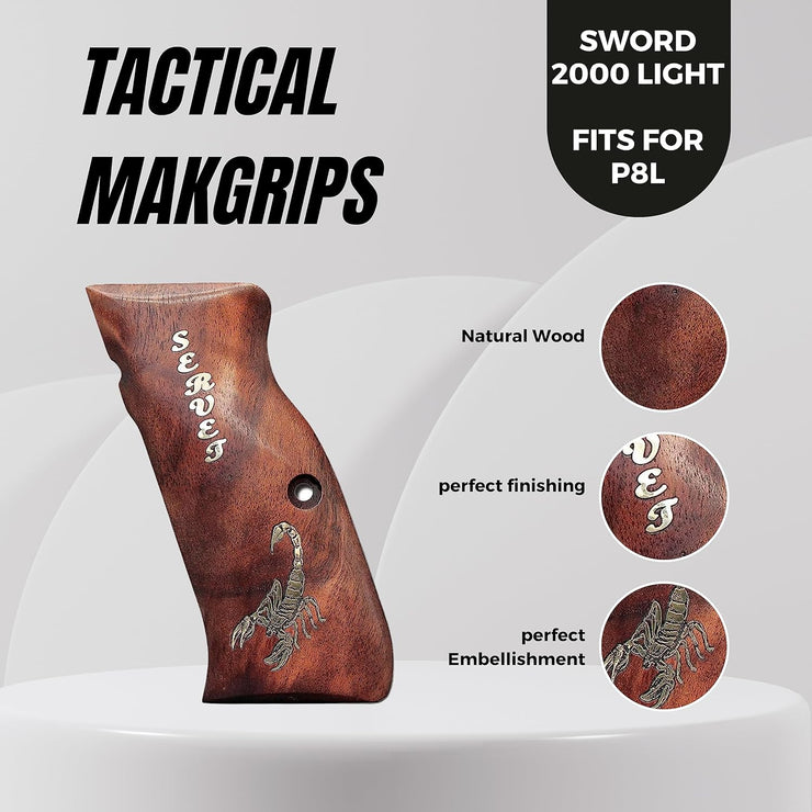SAR Arms EAA Witness Wooden Grips, Fits for P8L, 2000 Light