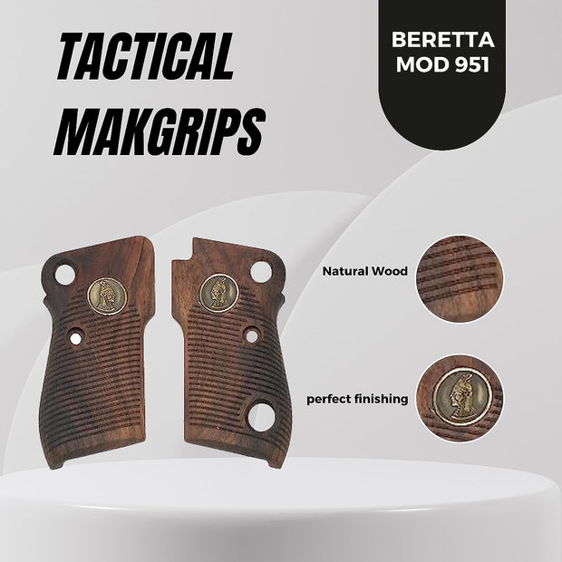 Beretta M 1951 Helwan Brigadier Tariq 951 Gold Metal Grips