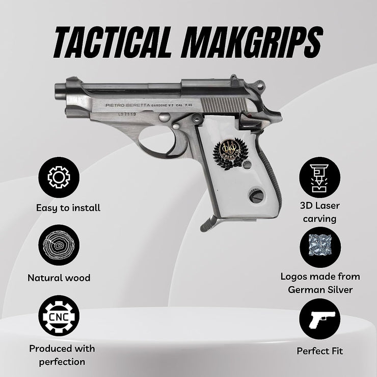 Beretta Mod 70 Grips Gold Metal One Safety Grip Beretta Mod 70 Grips Gold Metal One Safety Grip