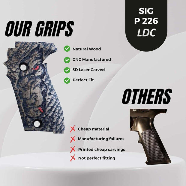 Sig Sauer P226 LDC II and LDC 2 Walnut Wood Grips