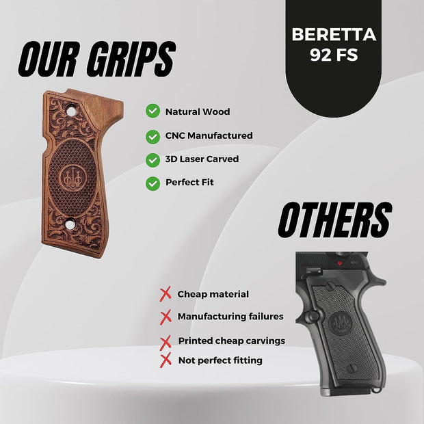 Beretta 92F 92 F 92FS 92 FS 92A1 92 A1 96 98 M9 M9A1 And Girsan Regard MC Grips