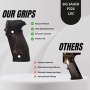 Sig Sauer P226 LDC II and LDC 2 Walnut Wood Grips