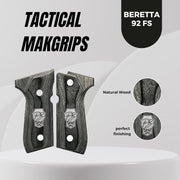 Beretta 92F 92 F 92FS 92 FS 92A1 92 A1 96 98 M9 M9A1 And Girsan Regard MC Laminated Silver Metal Grips
