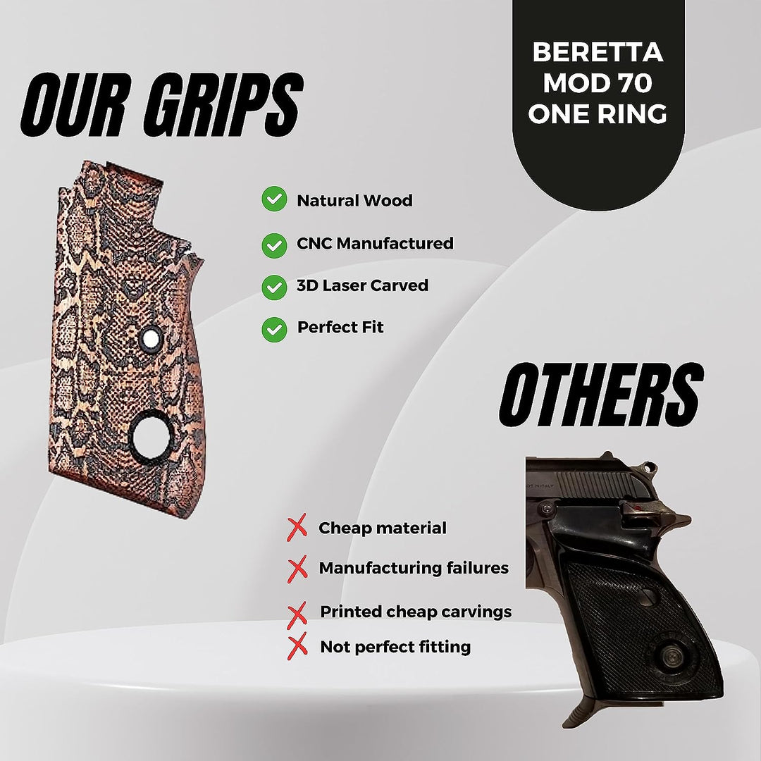 Poignées Beretta Mod 70 En Noyer, Fabrication CNC, Taille Parfaite, Neuves