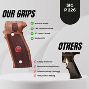 Sig Sauer P226 /P226 SL/P226 SPORT II/P226 SPORTII SL/SL PPC/MK25 Gold Metal Grips