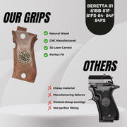 Beretta Mod 81 Gold Metal Grips
