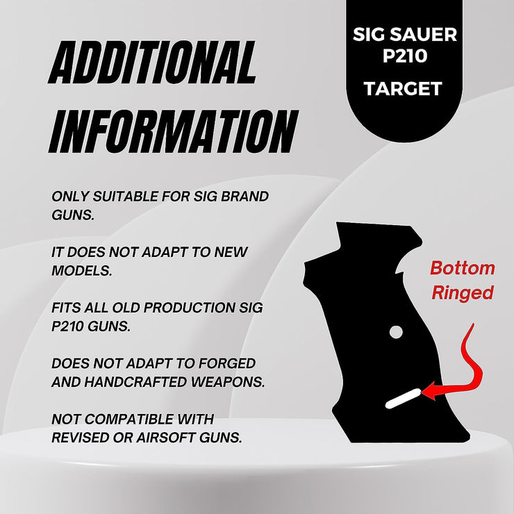 Sig P210 Wood Target Grips Walnut Wood Gungrip Handcrafted