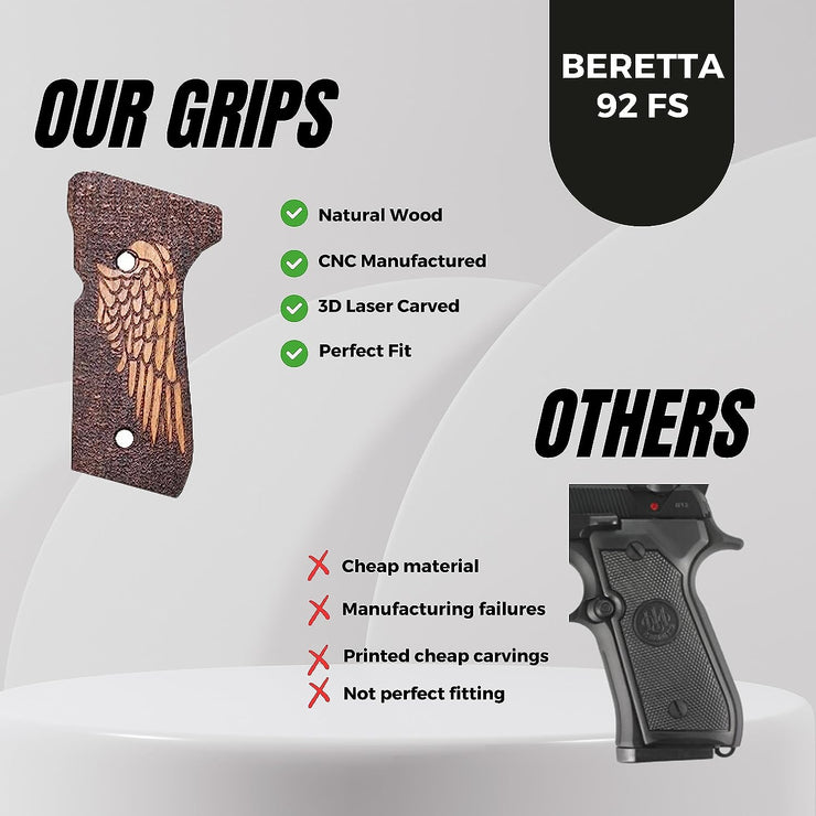 Beretta 92F 92 F 92FS 92 FS 92A1 92 A1 96 98 M9 M9A1 And Girsan Regard MC Grips