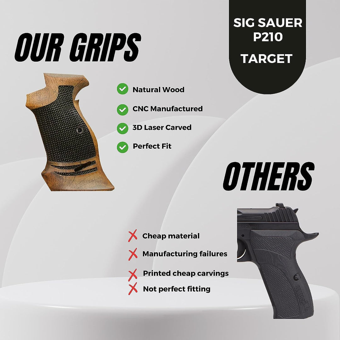 Sig P210 Wood Gun Grips, Gun Grips