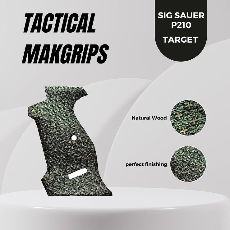 Sig P210 Wood Target Grips Walnut Wood Gungrip Handcrafted