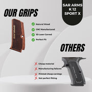 SAR ARMS K12 Sport X Gun Grips color gold metal