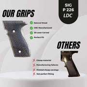 Sig Sauer P226 LDC II and LDC 2 Walnut Wood Grips