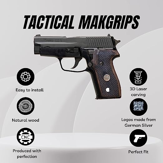 Sig Sauer P228 - P229 and M11-A1 Gold Metal Grips(P229 (DA/SA) (Doesn`t fit P229 Legion SAO))