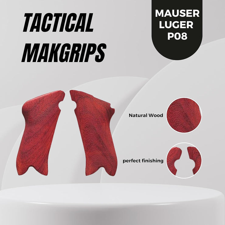 Mauser Luger P08 Gun Grips, Wooden Grips