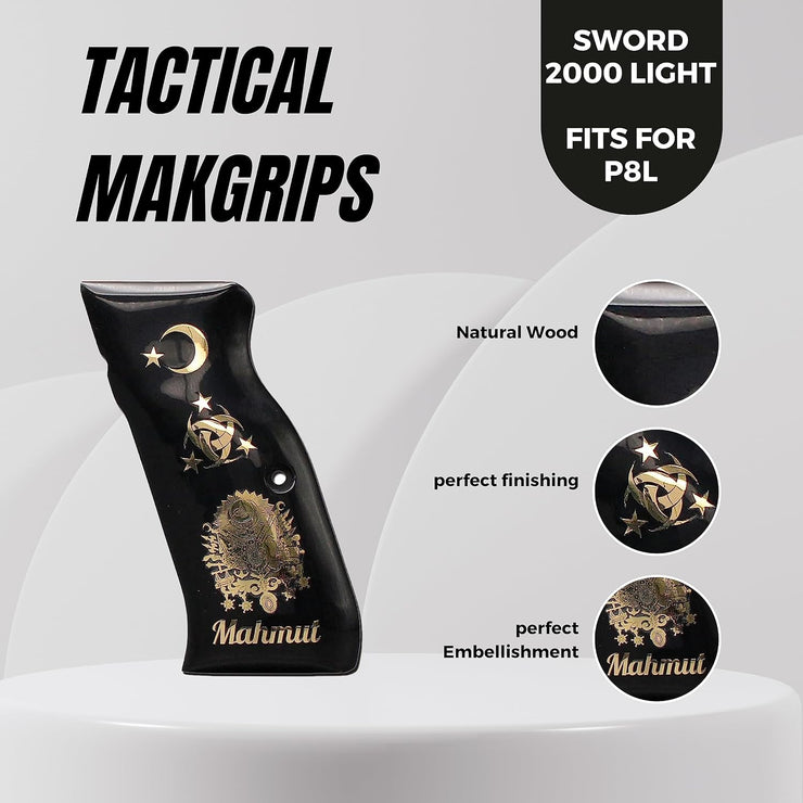 SAR Arms B6 Hawk Grips, Sar Arms Mega Pistol Gold Metal Grips