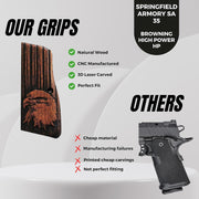 Springfield Armory SA 35,Browning High Power HP, Regent Br-9 Grips